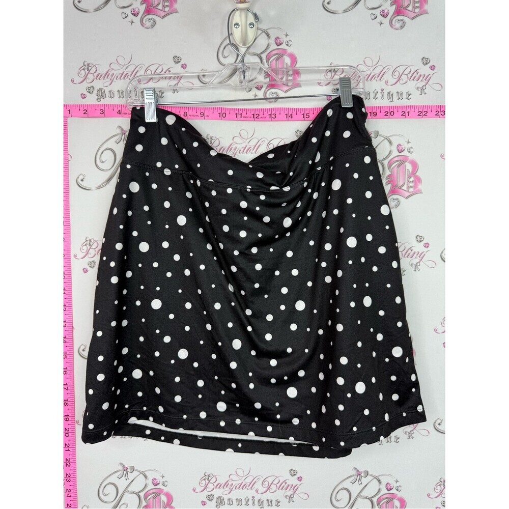 SEGMENTS LUXE skort Polka Dot Skort with Draped Front - Women’s Casual Skort
